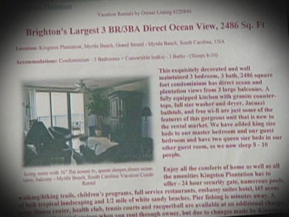 House rental ad