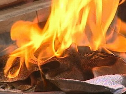 VIDEO: Linseed oil left on rags can get hot enough to cause fires.