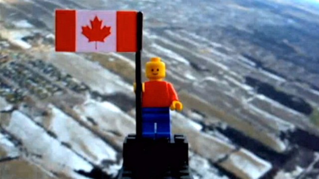VIDEO: Two Toronto teens sent a Lego figure into the upper atmosphere on a balloon.