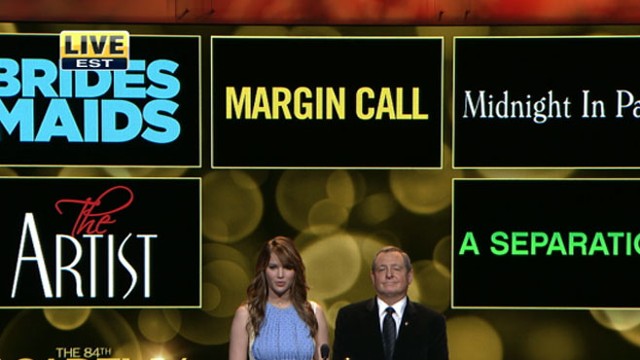 VIDEO:  Jennifer Lawrence and Academy president Tom Sherak make the big announcement.