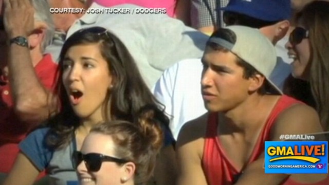 Is This The Most Awkward Kiss Cam Moment Ever Video Abc News