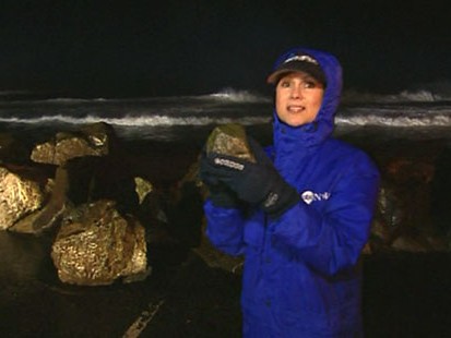 VIDEO: Californias stormy weather is generating rough surf.