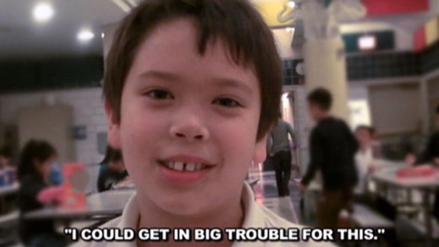 VIDEO: Zachary Maxwell, 11, attempted to find out what really was being served inside his school.