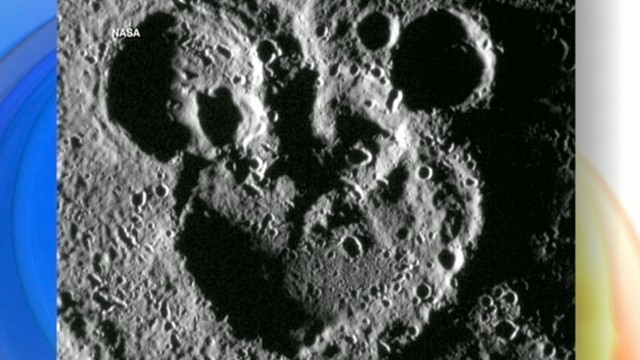 VIDEO: Overlapping craters on the planet?s surface show a resemblance to the iconic Disney character.