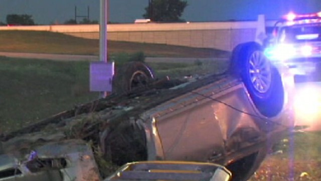 VIDEO: Shanika Parker said she "dozed off" before awakening upside down in a drainage ditch.