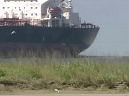 VIDEO: Tar balls from the Gulf oil spill have been found in Galveston, Texas.