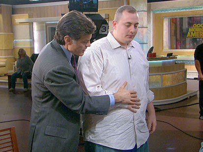 VIDEO: Dr. Oz helping a GMA crew member breathe correctly.