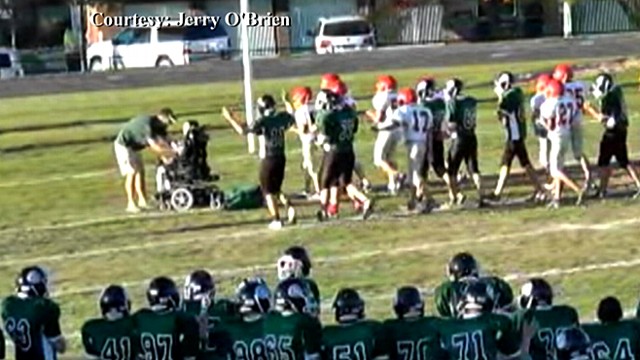 Student with Cerebral Palsy Scores Touchdown