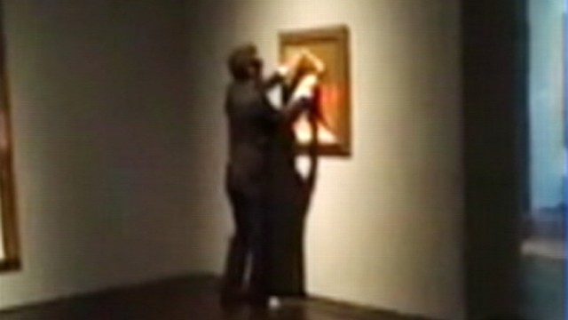 VIDEO: A search is on for the vandal who drew on one of Picassos masterpieces.