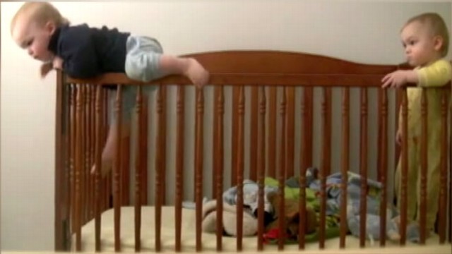 VIDEO: Mother set up camera to find out how one of her boys kept getting out of bed.