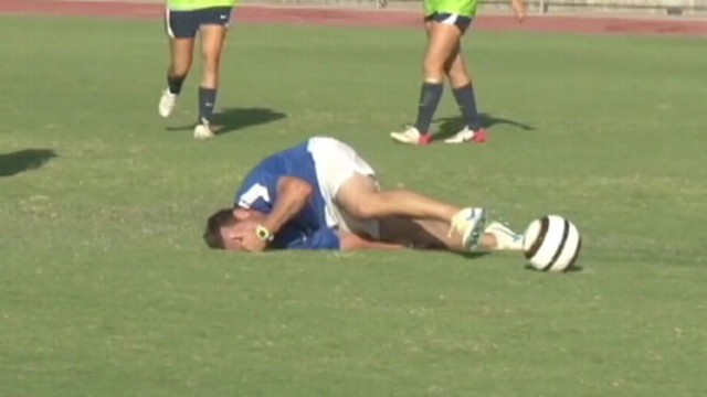 VIDEO: Cameras were rolling for the next big step in a relationship that started on the soccer field.