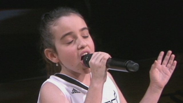 VIDEO: Julia Dale wowed crowds at the NBA finals with her powerful rendition of the national anthem.