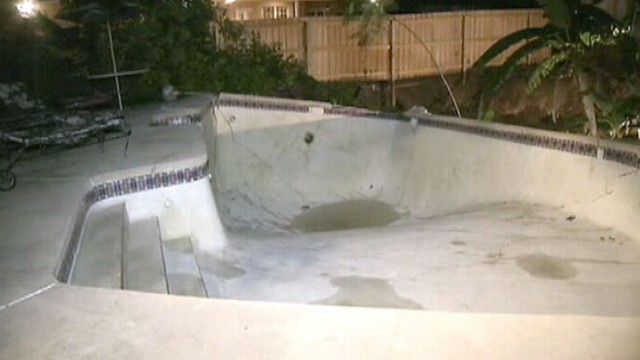 VIDEO: Hole Swallows Florida Pool