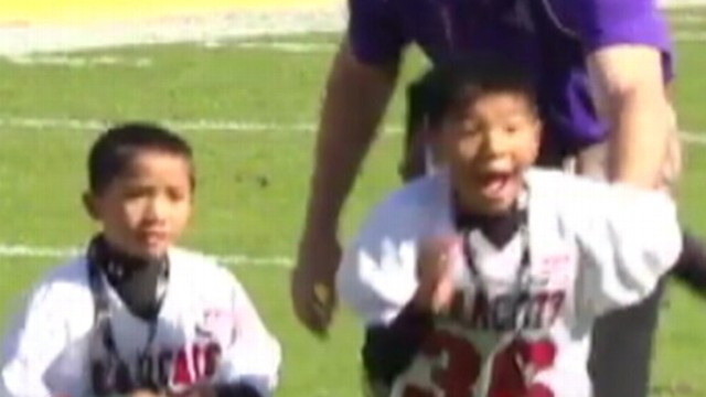 VIDEO: Josh Elliott shares video of an unforgettable reunion during a half-time challenge.