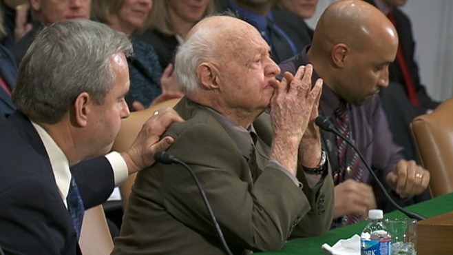 VIDEO: The actor, 90, testifies before a Congressional panel on elder abuse.