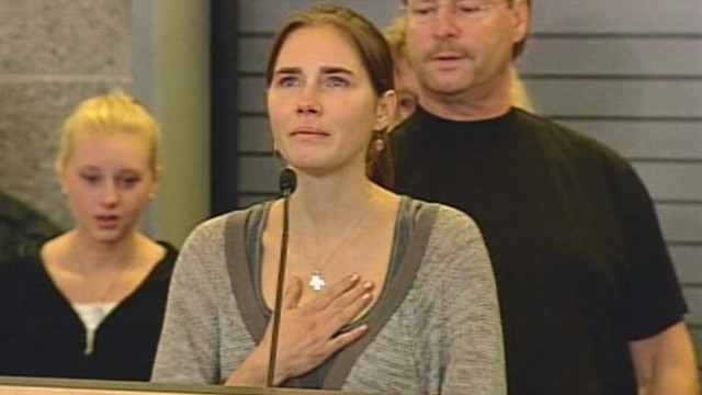 VIDEO: Knox spoke at a press conference after arriving in Seattle from Italy prison.