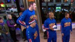 VIDEO: The anchors see who matches up against the tallest player. 
