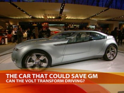 A picture of GMs electric car, the Volt.