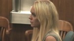 VIDEO: The 24-year-old actress spent her first night behind bars for a parole violation.