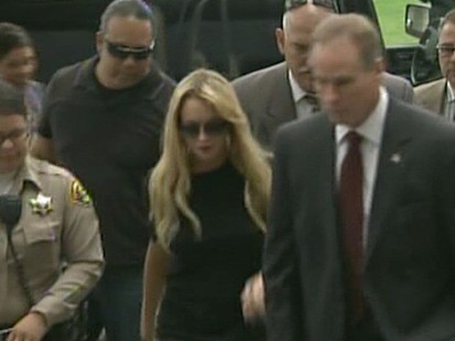 VIDEO: The troubled starlet was released early from the UCLA substance abuse facility.