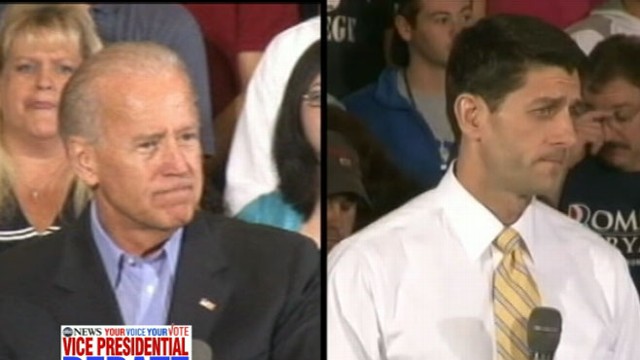 VIDEO: The vice presidential candidates will square off in their only debate of the 2012 election.