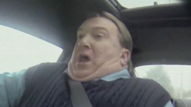 VIDEO: The race car driver took one car salesman on the ride of his life.