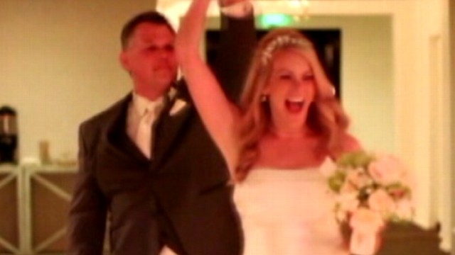VIDEO: Cameras were rolling when newlyweds got to see their lost wedding videos for the first time.