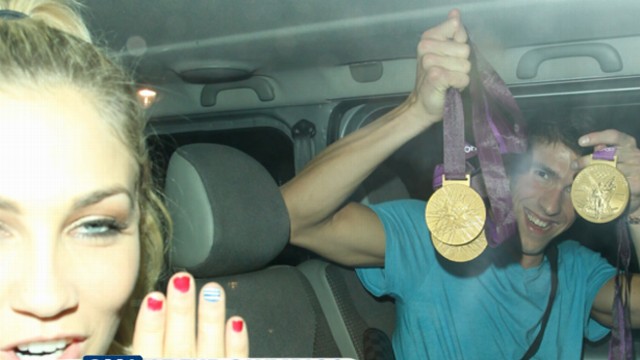 VIDEO: Medal-winners hit the streets in the city famous for its plentiful nightlife.