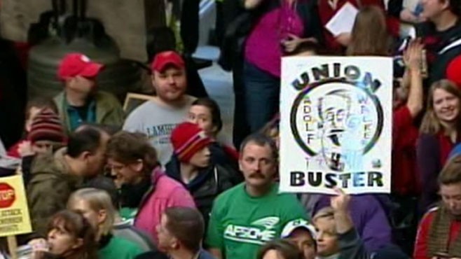 VIDEO: Protests in Wisconsin