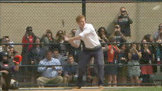 Video: Prince Harry Hits Home Run with NY Children