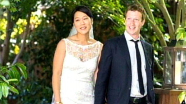 VIDEO: Facebook founder marries longtime girlfriend after becoming multi-billionaire.