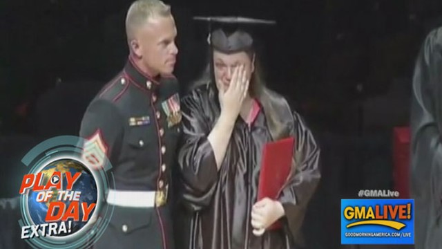 VIDEO: Marine Surprises Sister at Graduation