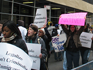 NYU immigration protest
