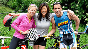 Photo: Juju Chang trains for a triathlon