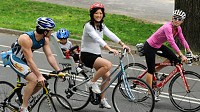 Photo: Juju Chang trains for a triathlon