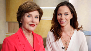 PHOTO Barbara Bush Junior and her mom, former First Lady Laura Bush speak chat with GMA, to be aired June 4, 2010.
