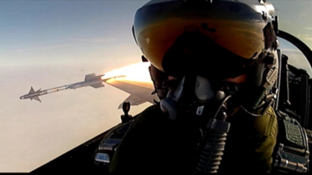 VIDEO: "Selfie" taken in an F-16 fighter jet while a missile was being released is actually a screenshot from a 2012 video.