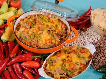 Nacho-Topped Chili Pot