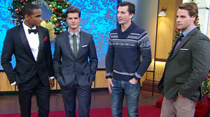 PHOTO "Good Morning America" teamed up with Details magazine to showcase outfits that will keep guys looking stylish and festive this season.