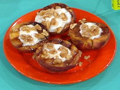 PHOTO Grilled peaches are shown.