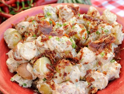 Sunny Anderson whips up a delicious red potato salad for