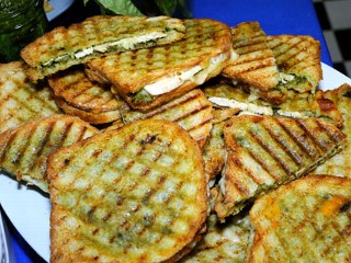 Pressed Turkey, Pesto and Provolone Sandwiches
