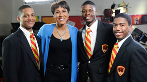 To show "GMA" viewers what inspires her, anchor Robin Roberts headed to Chicagos Urban Prep Academy.