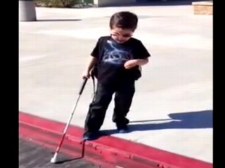 Watch: Blind Boy's Giant Step Goes Viral