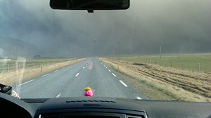 Neal Karlinsky twitters he is in a restricted zone - driving into ash right now.