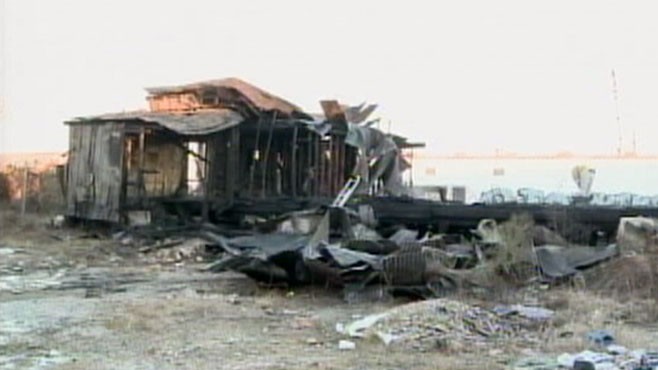 VIDEO: Eight people are dead after an abandoned warehouse went up in flames.