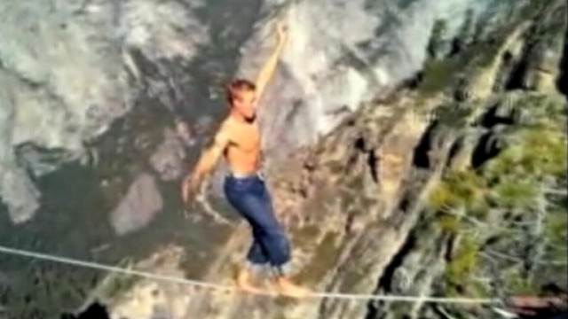 VIDEO: Mich Kemeter performed the stunt over Yosemite National Park.