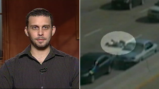 PHOTO: Texas man Zacharie Perez survived a motorcycle crash caught on tape on a Dallas tollway.