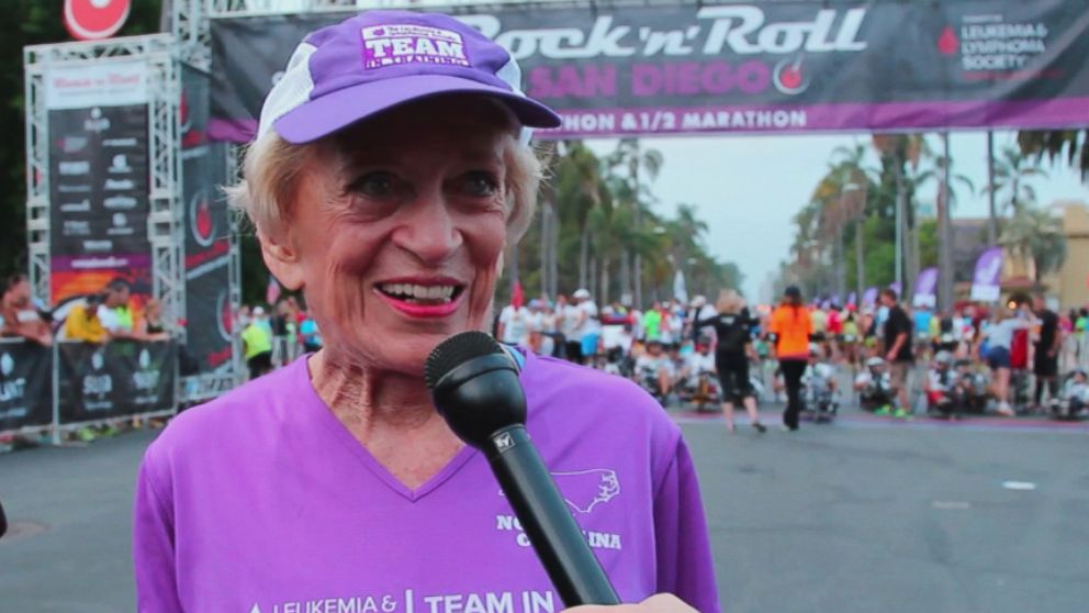 Harriet Thompson finished the 26.2-mile course in seven hours, seven minutes and 42 seconds.