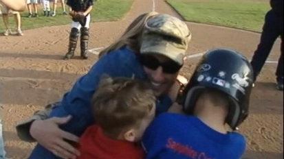 Soldier Surprises Family During Son's Little League Game